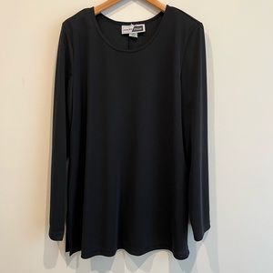 Stacey Tyler Black Matching Set with Long Sleeve Blouse and‎ Maxi Skirt